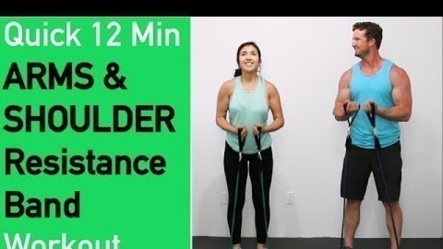 'Quick Resistance Band Arms and Shoulders Workout - Toning Arms Workout'