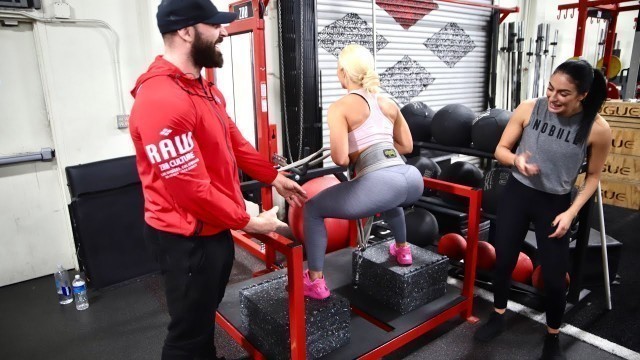 'TRAINING WITH WWE SUPERSTARS MANDY ROSE & SONYA DEVILLE'