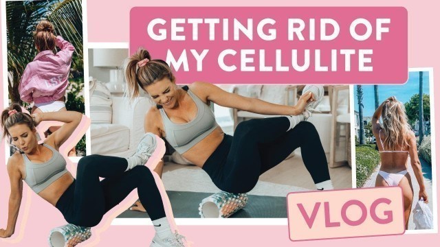 'How I Get Rid of CELLULITE + Sore Muscles |  My Foam Rolling & Stretch Routine'