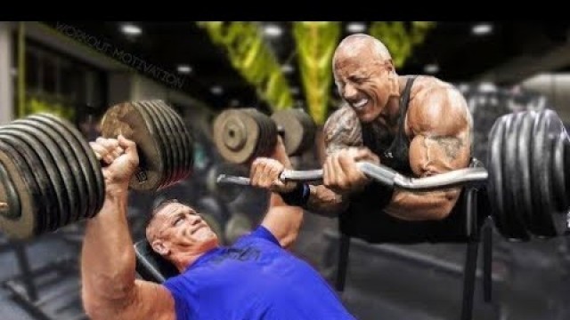 'Dwayne The Rock Johnson vs John Cena Gym Exercise | Weight gain | workout | Fight | WWE | movie'