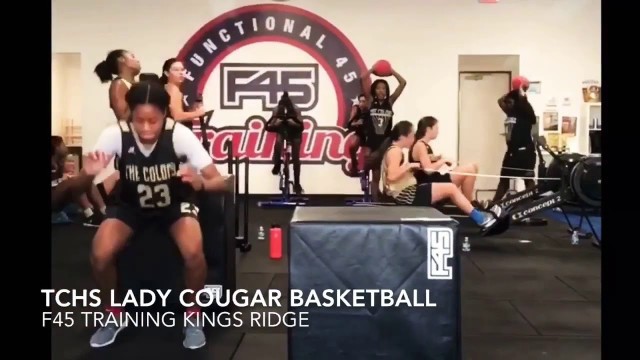 'F45 training TC High School Lady Cougar Basketball team workout'