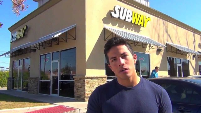 'Bodybuilding Meal At SUBWAY Natural Mens Physique Competitor Christian Guzman'