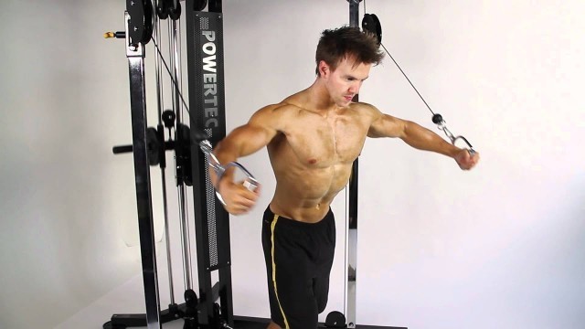 'Bodybuilding - Rob Riches Chest Workout on Powertec Functional Trainer'