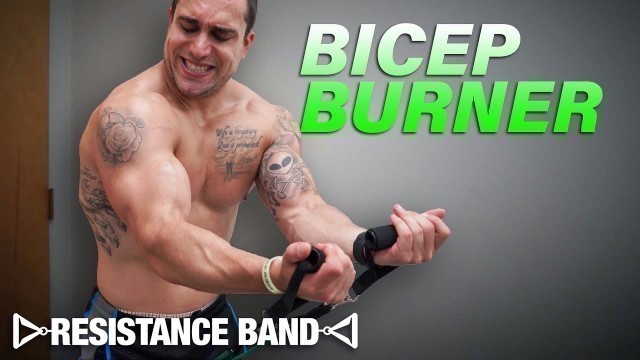 'Resistance Band Bicep Workout At Home to Get Ripped!'