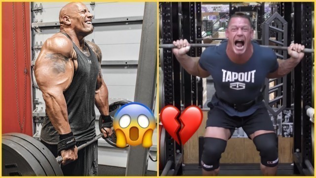 'John Cena vs Dwayne “the rock” Johnson GYM workout 