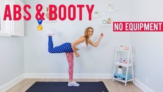 'No Equipment ABS & BOOTY Workout | Winter Olympics Inspired'