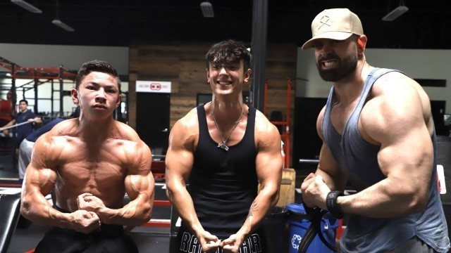 'TRAINING ARMS with/ Tristyn Lee & Bryce Hall and two beasts.'