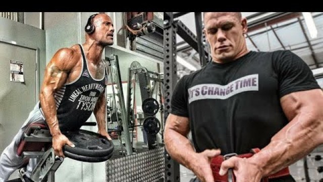 'The Rock V/S John Cena workout in motivation'