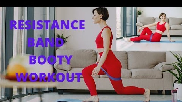 'RESISTANCE BAND BOOTY WORKOUT / GROW YOUR GLUTES  AT HOME#booty #bandworkout #resistanceband #glutes'