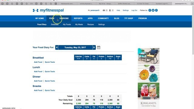 'MyFitnessPal Submission Tutorial'