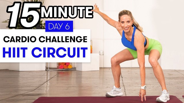 '15-Minute HIIT Circuit Cardio Workout - Challenge Day 6 | Sweat With SELF'