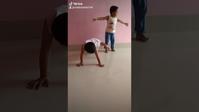 'My little princess riddhi & siddhi are doing a fabulous exercise