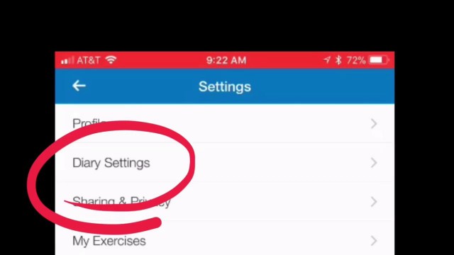 'Diary Sharing Via MyFitnessPal'