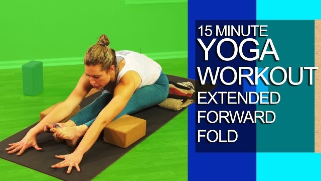 '15 Minute Yoga Workout Extended Forward Fold'