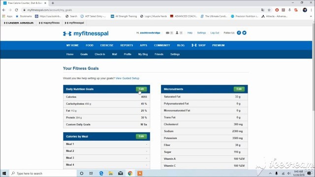 'MyFitnessPal Tutorial | Setting Up Calories & Macronutrients'