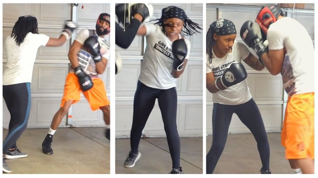 'I FIGHT LIKE A GIRL| Boxing my Husband #couplegoals #fitness'