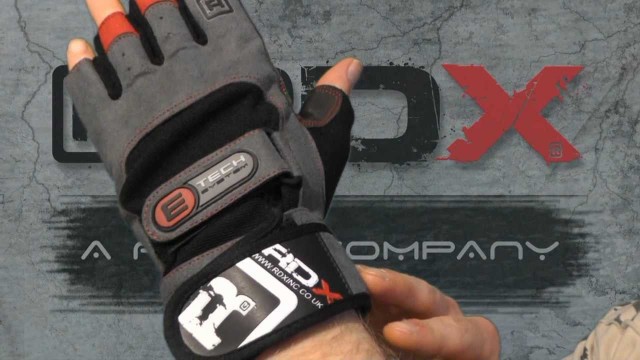 'Authentic RDX Gel Weight lifting Grey/Red Fitness Training Gloves Gym Review'