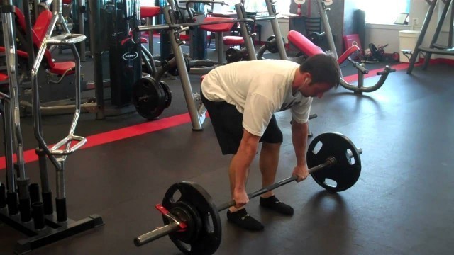 'Barbell Rows (Dead-stop on Floor, Pronated-grip)'